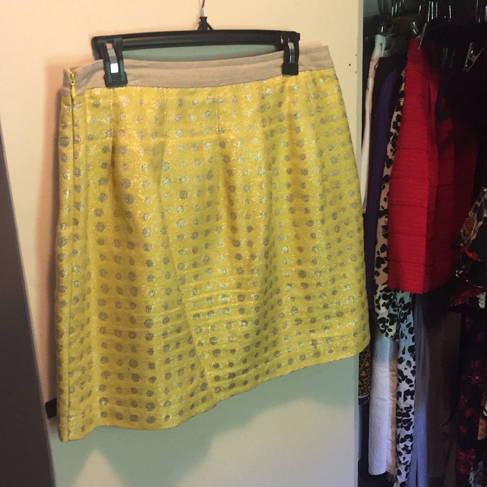 Loft Yellow Skater Skirt